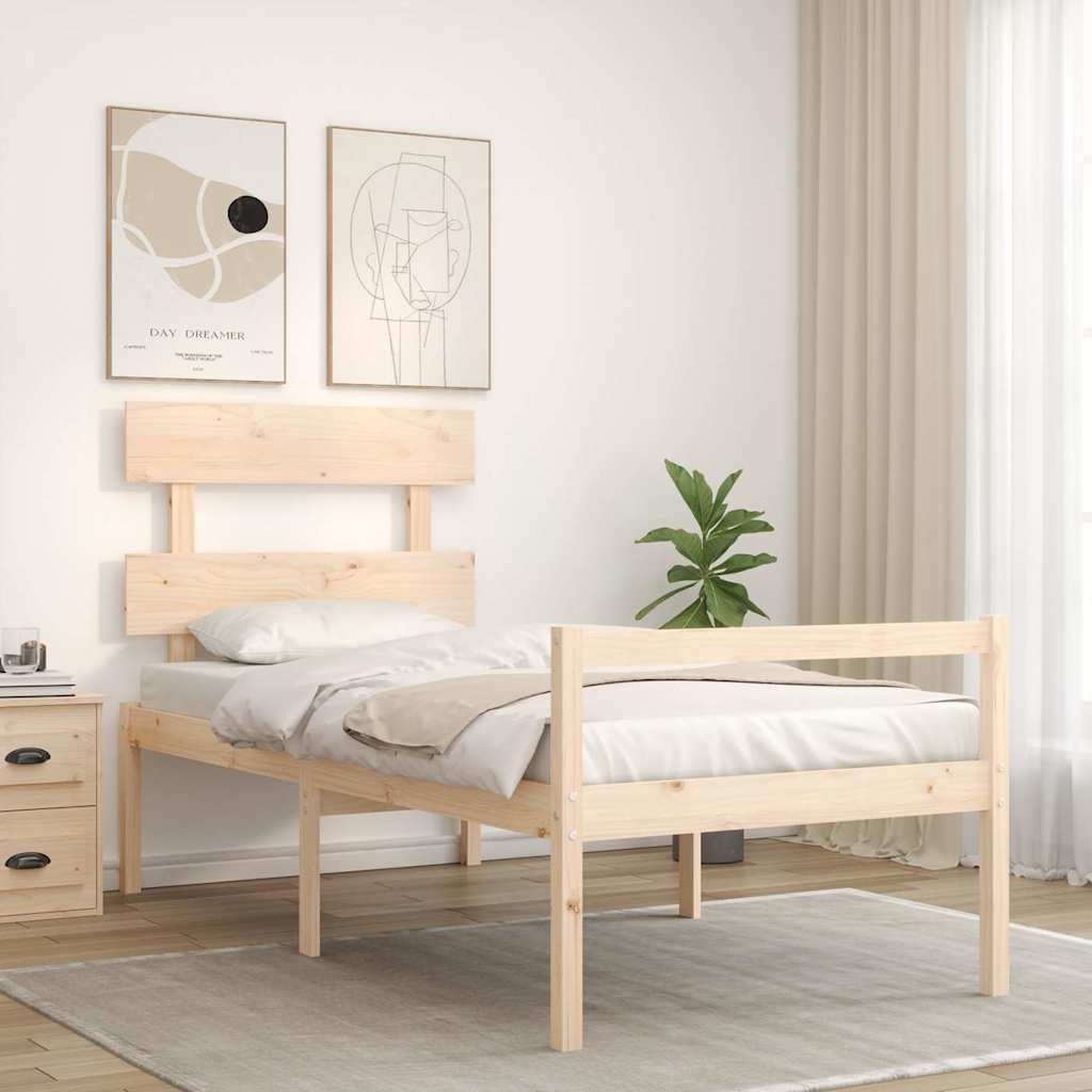 Senior Bed without Mattress Single Solid Wood