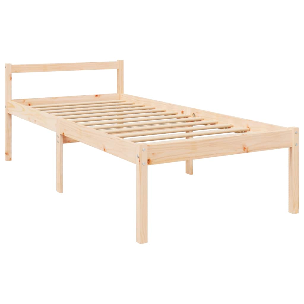 Senior Bed without Mattress Single Solid Wood