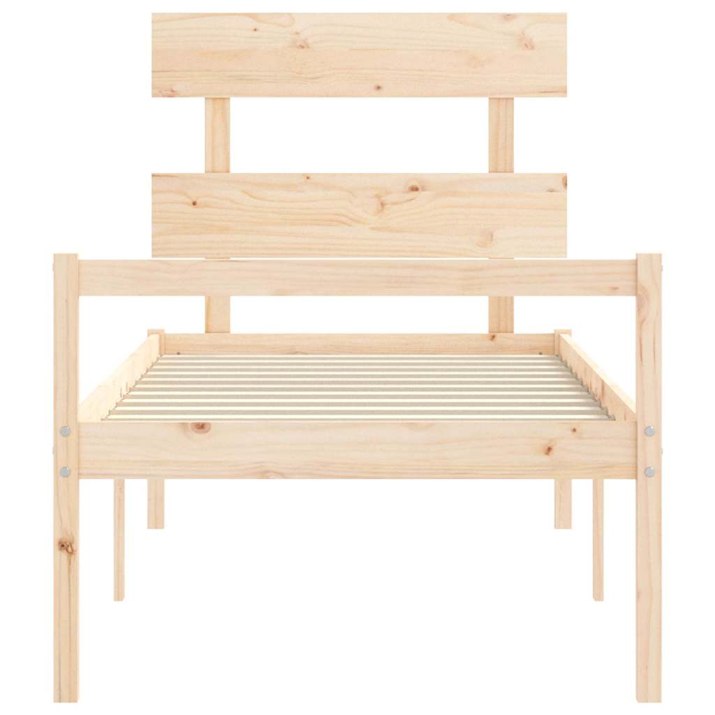 Senior Bed without Mattress Single Solid Wood