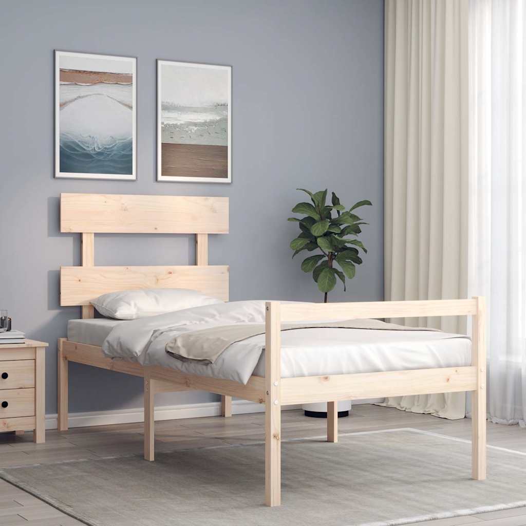 Senior Bed without Mattress Single Solid Wood