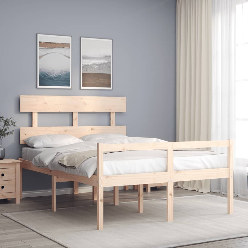 Senior Bed without Mattress Small Double Solid Wood