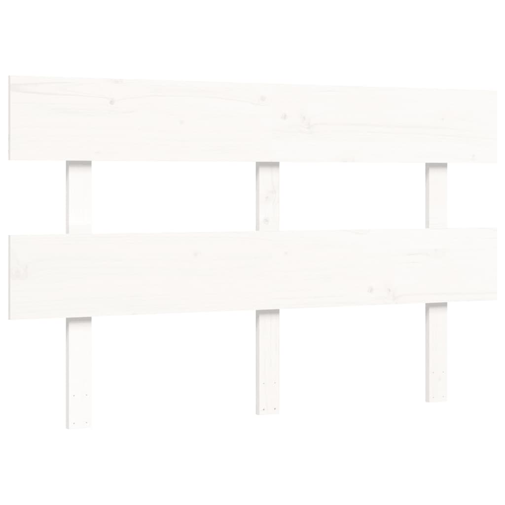 Senior Bed without Mattress White Small Double Solid Wood