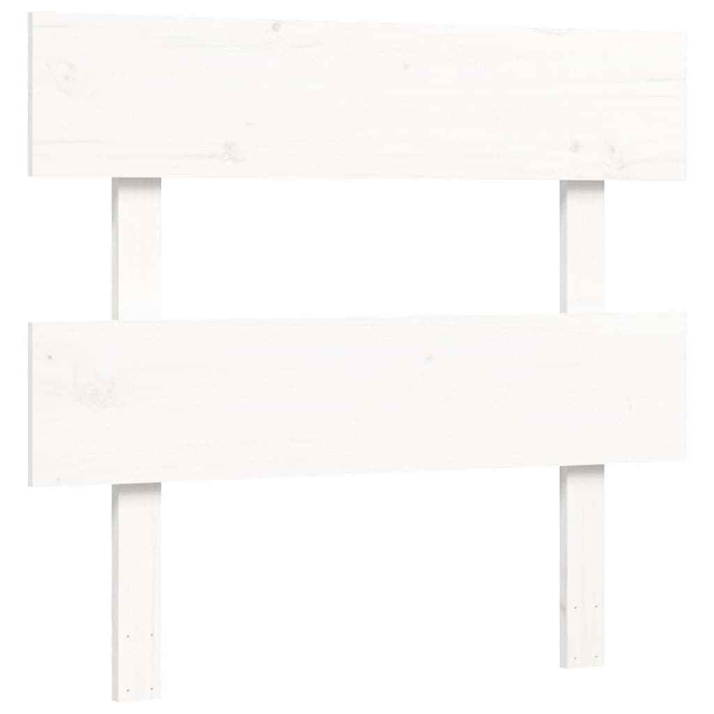 Senior Bed without Mattress White 90x200 cm Solid Wood
