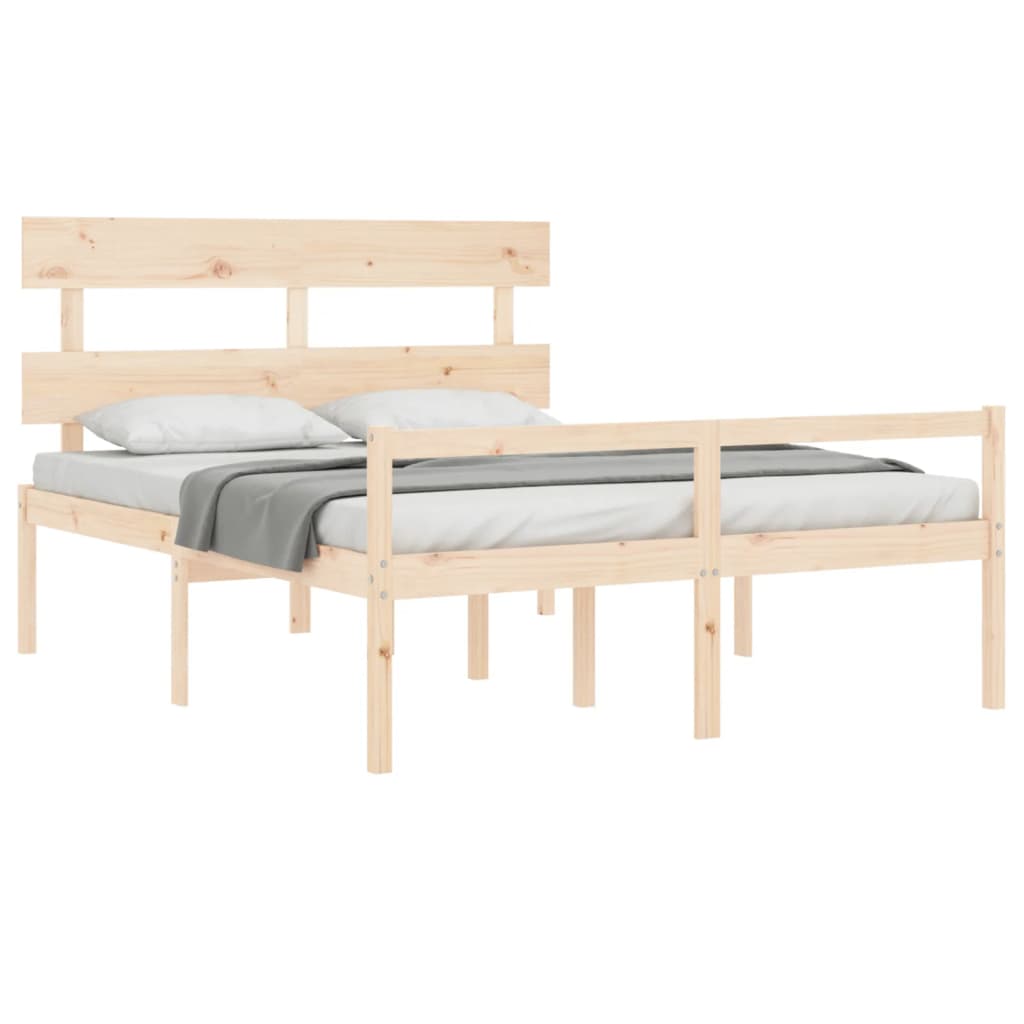 Senior Bed without Mattress 160x200 cm Solid Wood