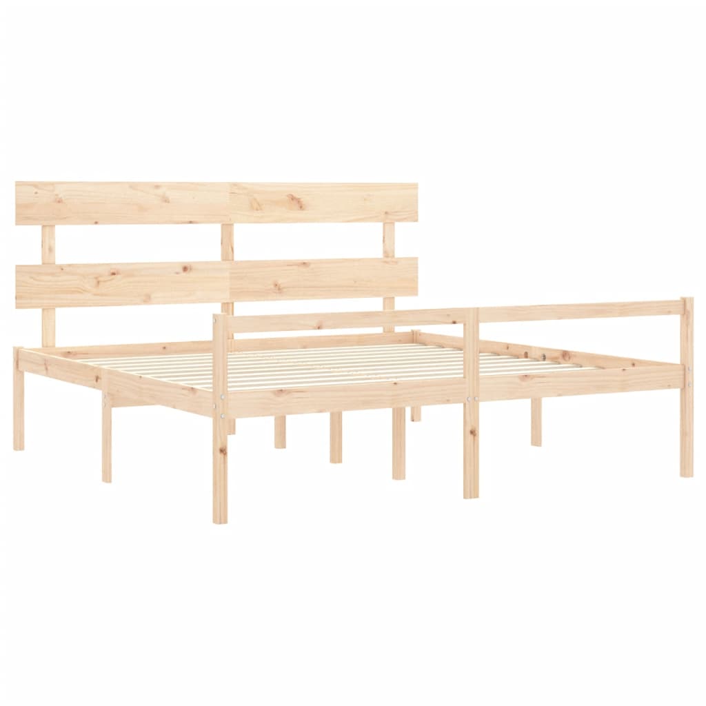 Senior Bed without Mattress Super King Size Solid Wood