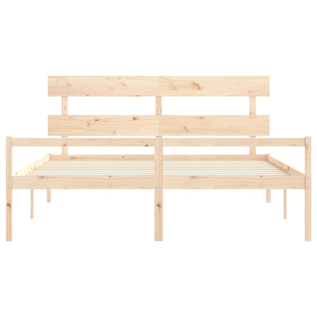 Senior Bed without Mattress Super King Size Solid Wood