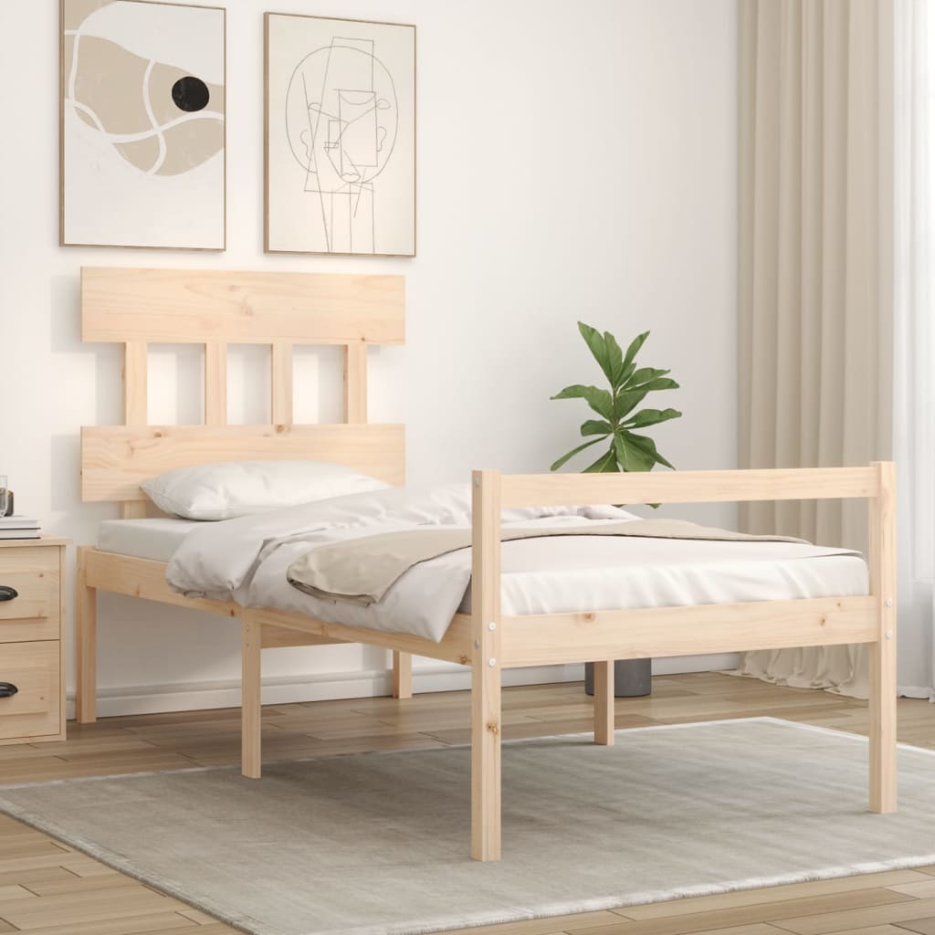 Senior Bed without Mattress Single Solid Wood