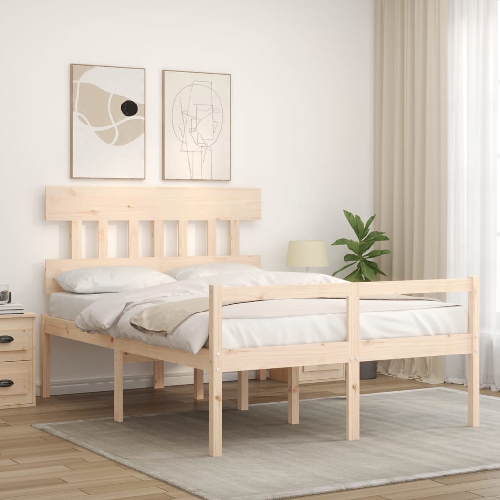 Senior Bed without Mattress Small Double Solid Wood