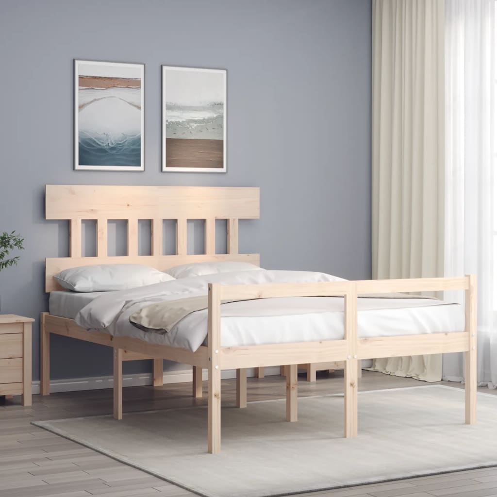 Senior Bed without Mattress Small Double Solid Wood