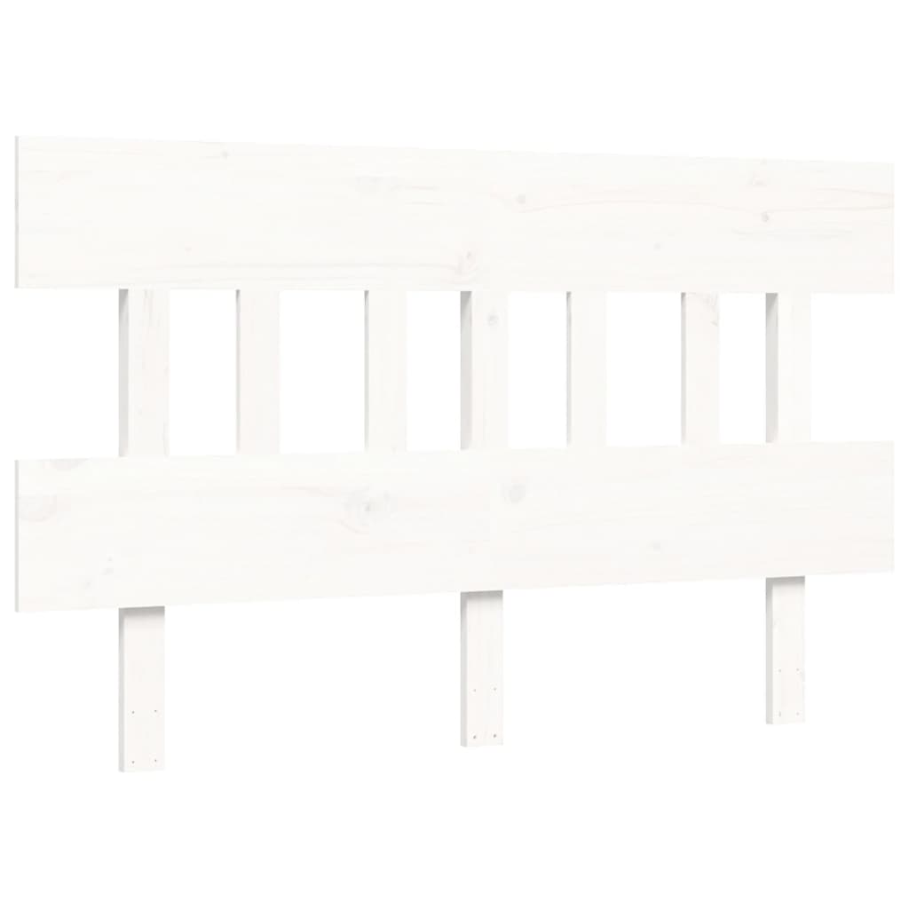 Senior Bed without Mattress White Small Double Solid Wood