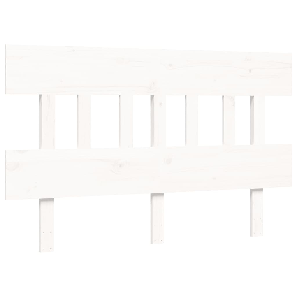 Senior Bed without Mattress White 140x190 cm Solid Wood