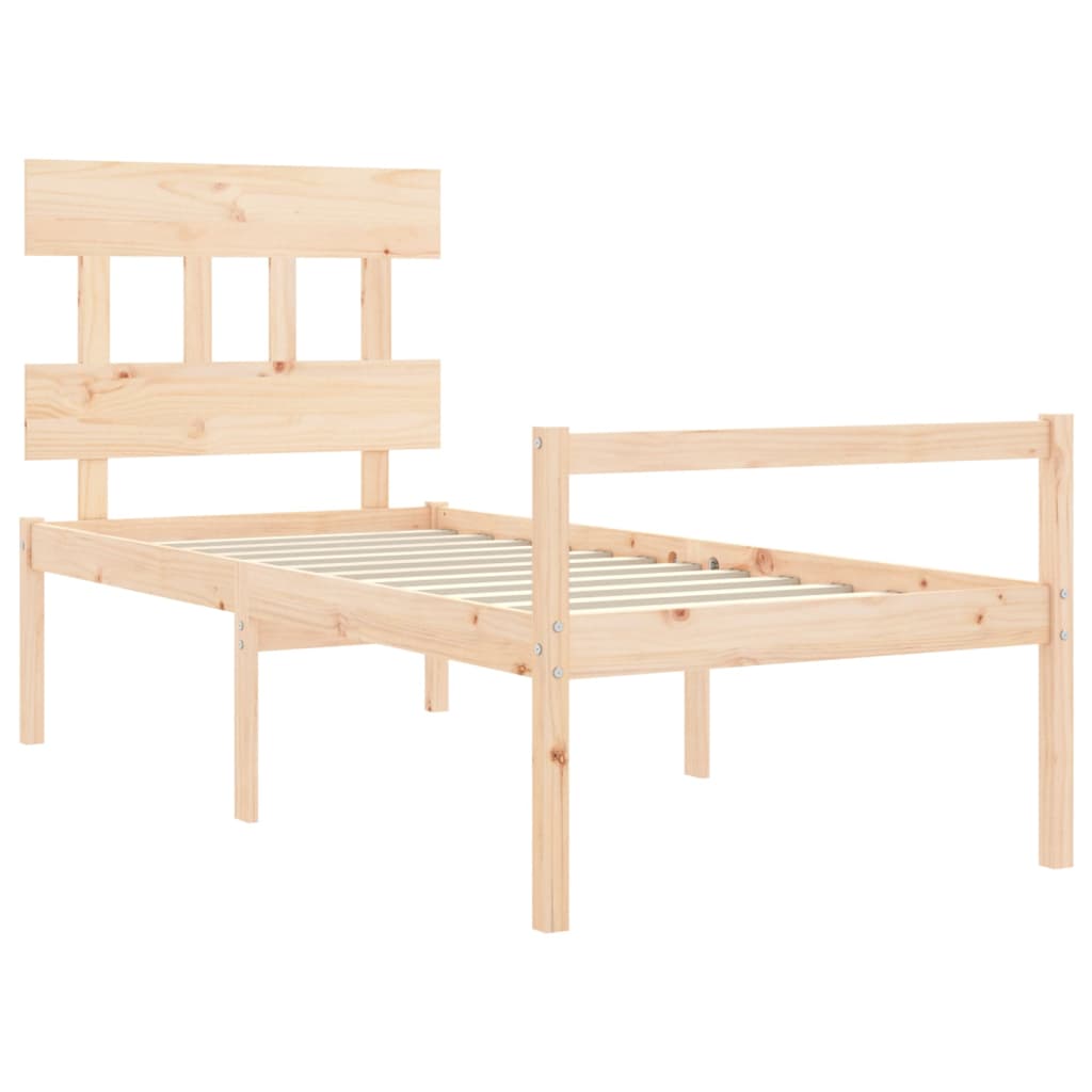 Senior Bed without Mattress 90x200 cm Solid Wood