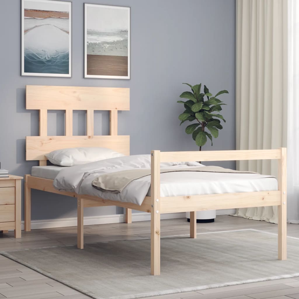 Senior Bed without Mattress 90x200 cm Solid Wood