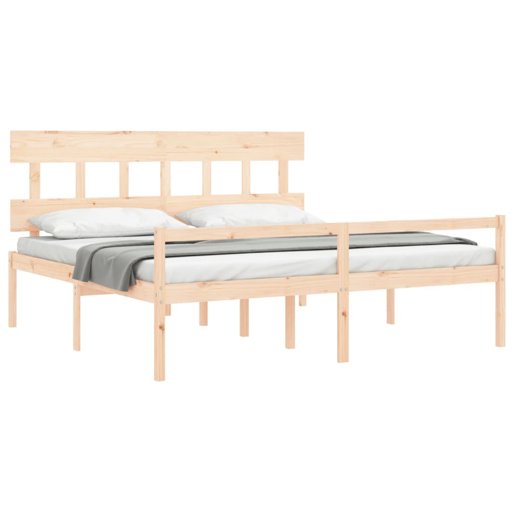 Senior Bed without Mattress 200x200 cm Solid Wood
