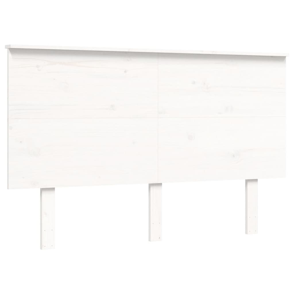 Senior Bed without Mattress White 140x190 cm Solid Wood