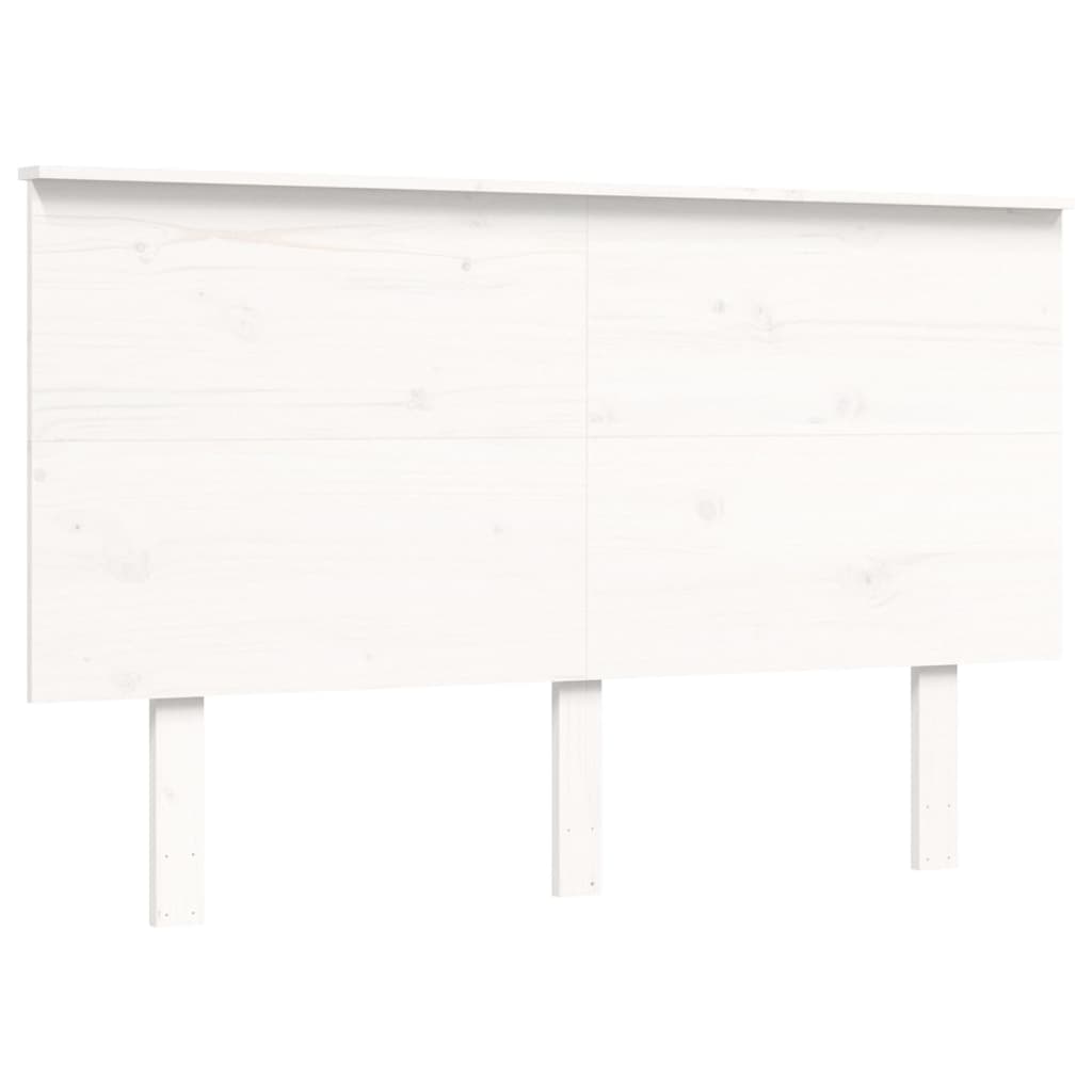 Senior Bed without Mattress White 120x200 cm Solid Wood