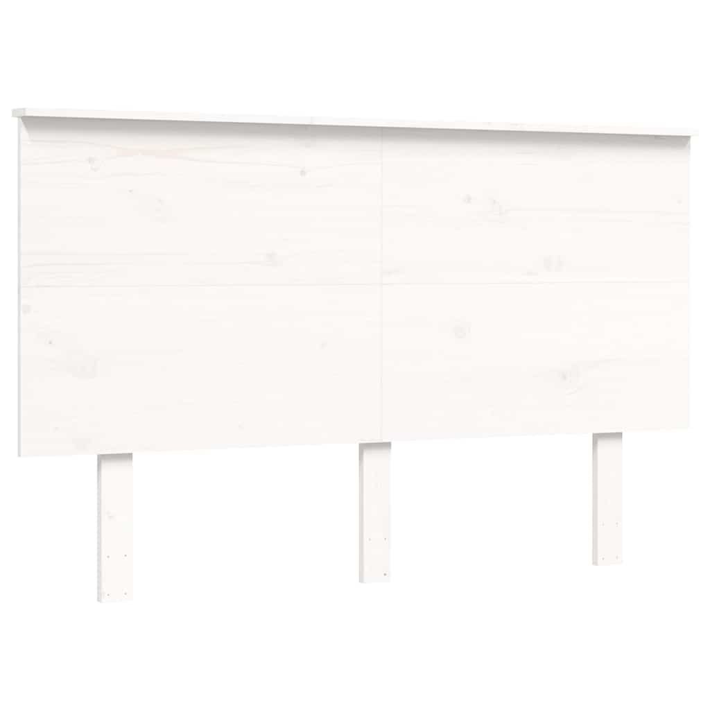 Senior Bed without Mattress White 140x200 cm Solid Wood