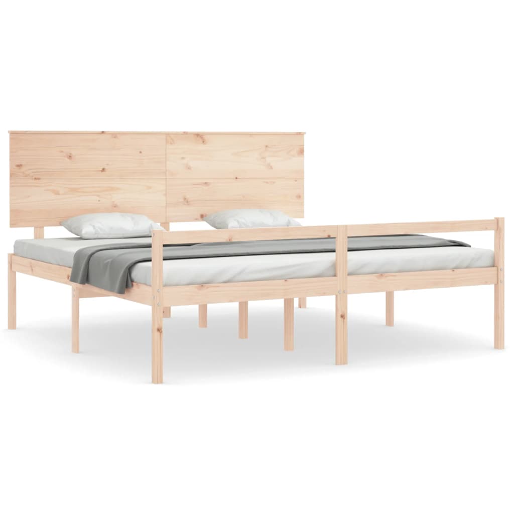 Senior Bed without Mattress 200x200 cm Solid Wood