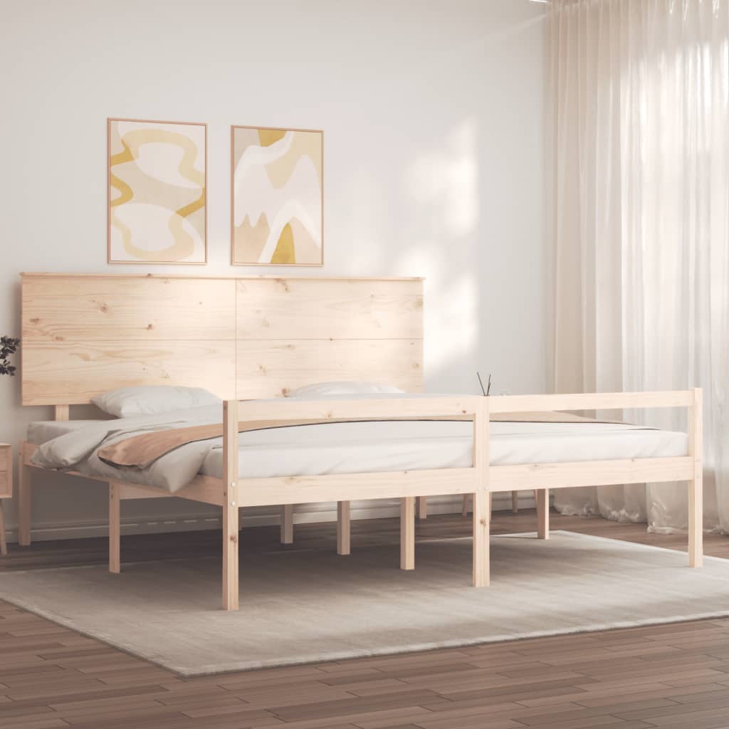 Senior Bed without Mattress 200x200 cm Solid Wood