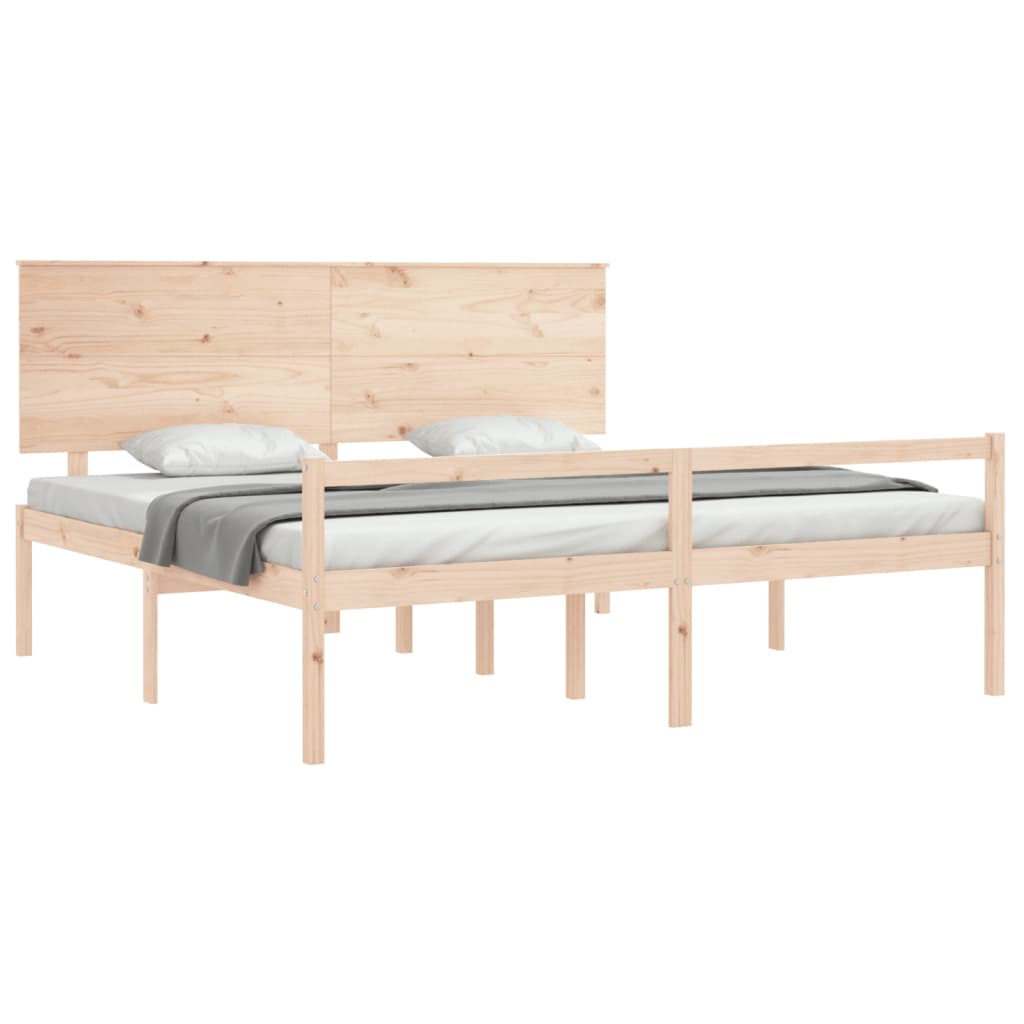 Senior Bed without Mattress 200x200 cm Solid Wood