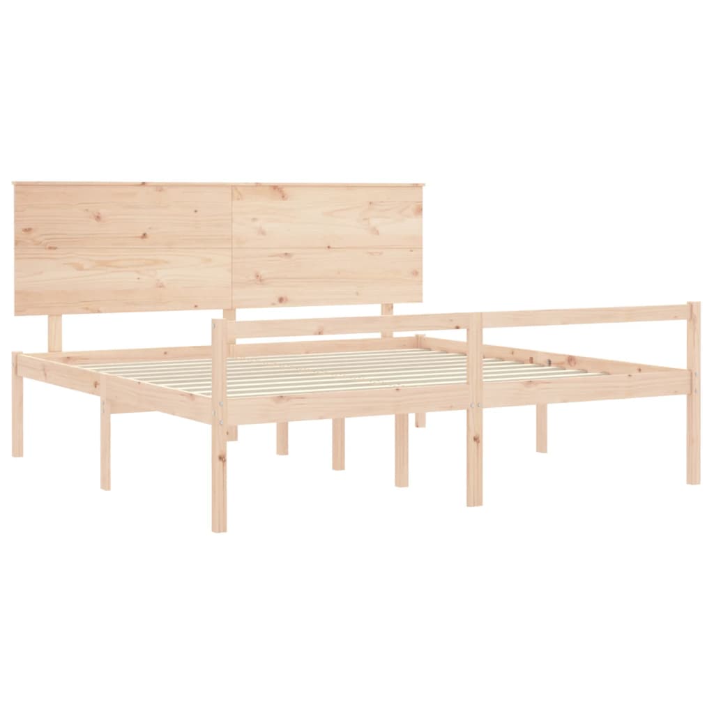 Senior Bed without Mattress 200x200 cm Solid Wood
