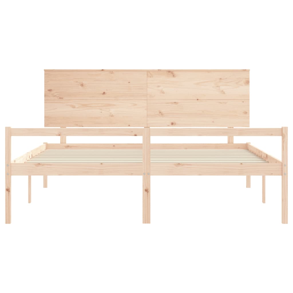 Senior Bed without Mattress 200x200 cm Solid Wood