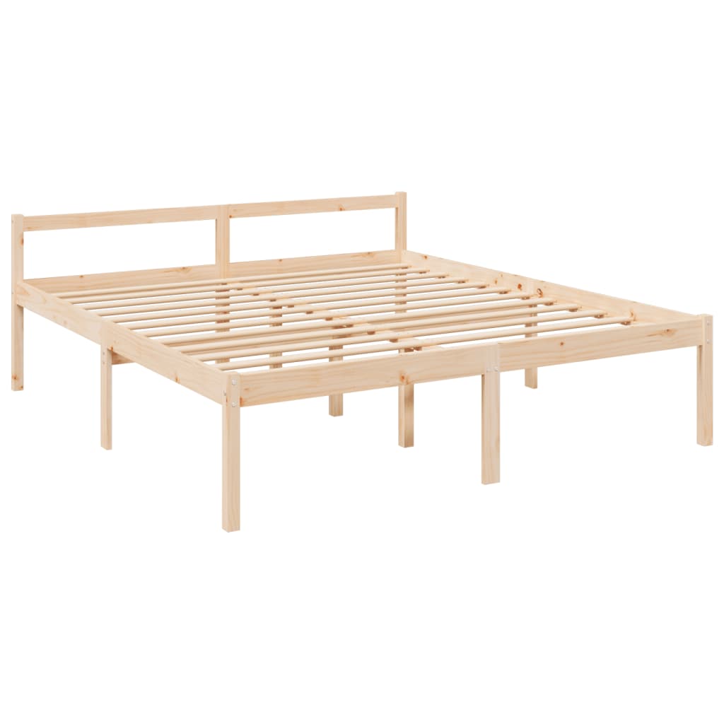 Senior Bed without Mattress 200x200 cm Solid Wood