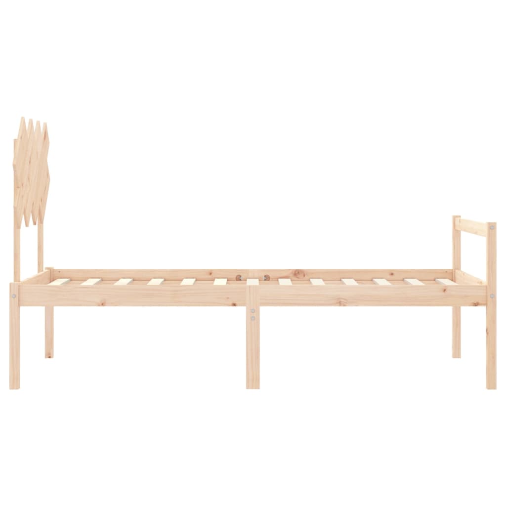 Senior Bed without Mattress Single Solid Wood