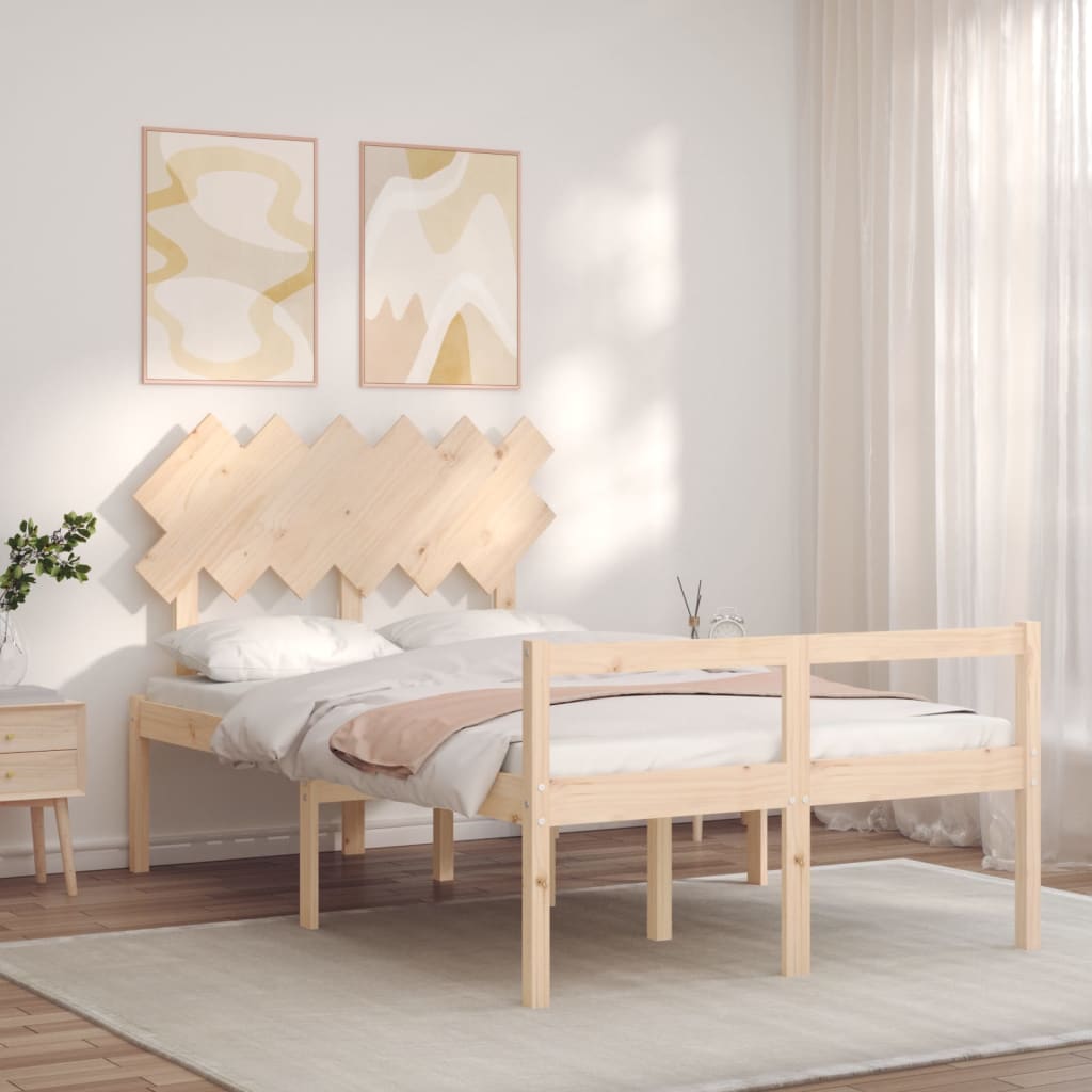 Senior Bed without Mattress Double Solid Wood