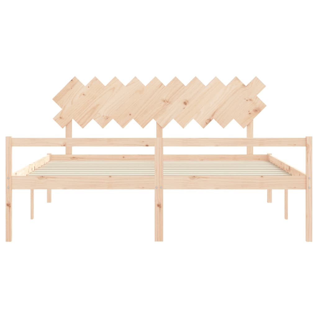 Senior Bed without Mattress 200x200 cm Solid Wood