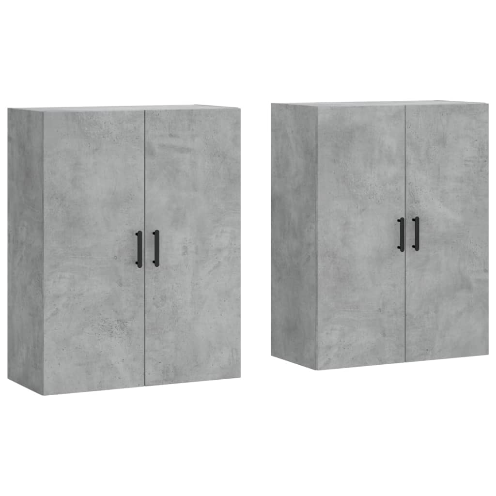 vidaXL Wall Mounted Cabinets 2 pcs Concrete Grey 69.5x34x90 cm