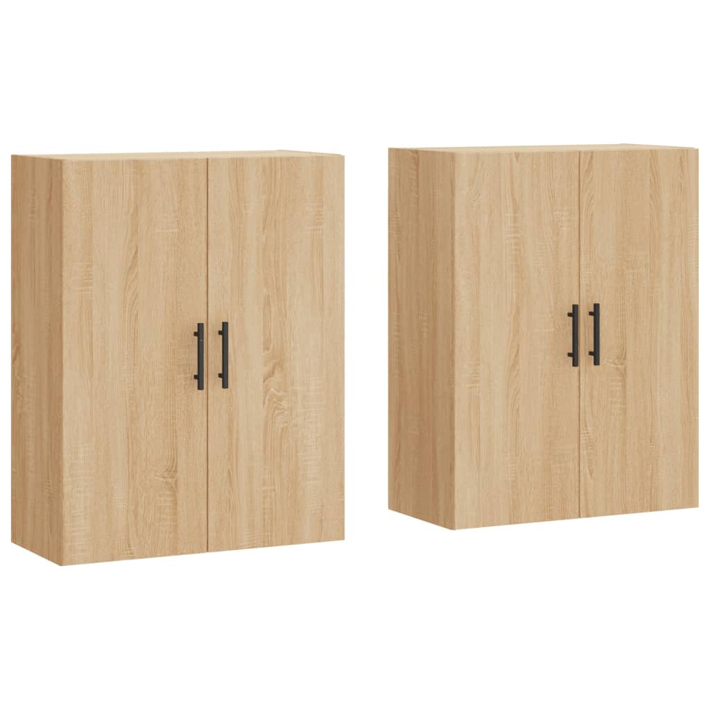 Wall Mounted Cabinets 2 pcs Sonoma Oak 69,5x34x90 cm