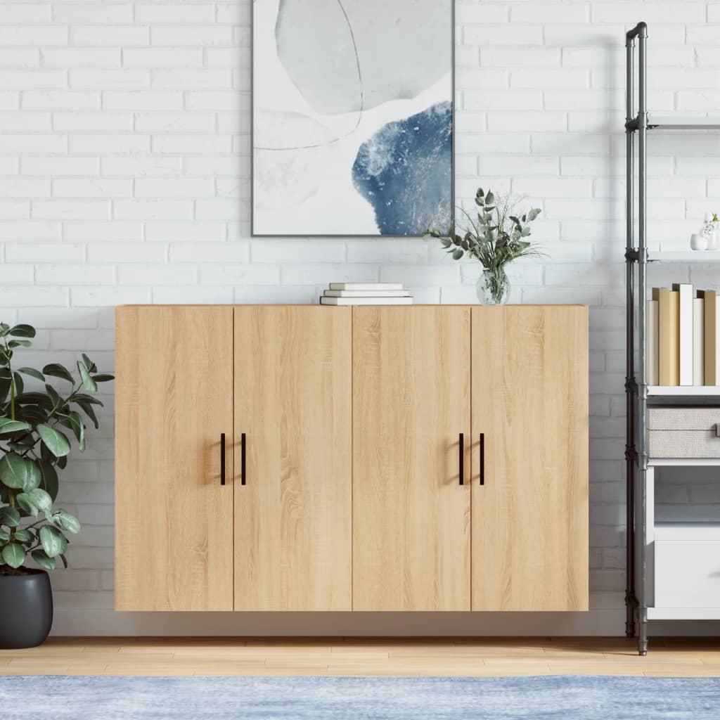 Wall Mounted Cabinets 2 pcs Sonoma Oak 69,5x34x90 cm