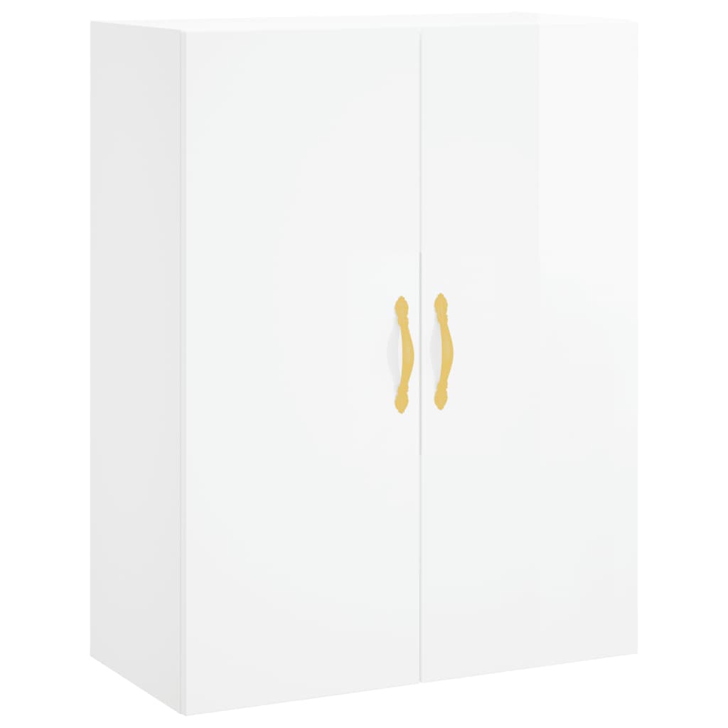 vidaXL Highboard High Gloss White 69.5x34x180 cm Engineered Wood