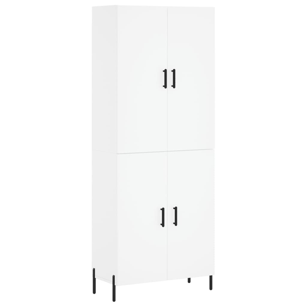 Highboard White 69.5x34x180 cm Engineered Wood