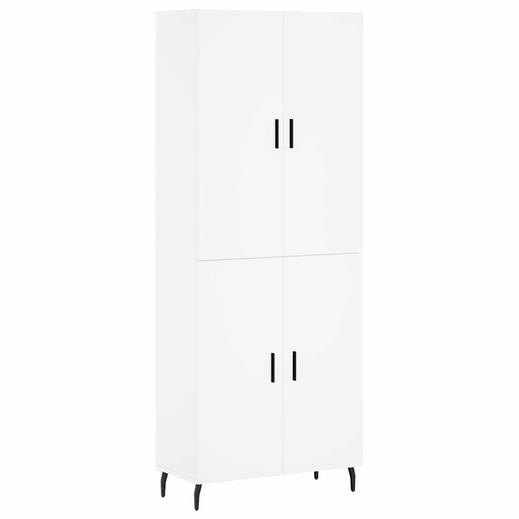 Highboard White 69.5x34x180 cm Engineered Wood