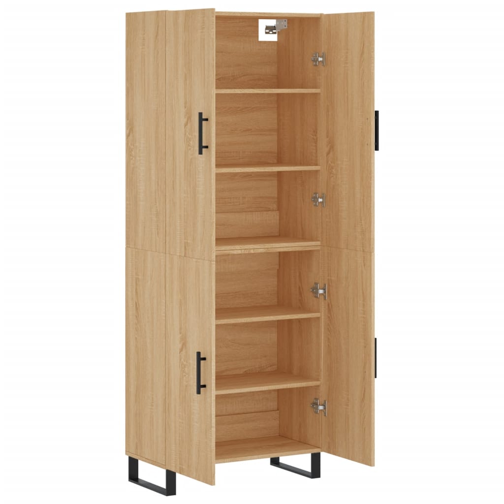Highboard Sonoma Oak 69.5x34x180 cm Engineered Wood