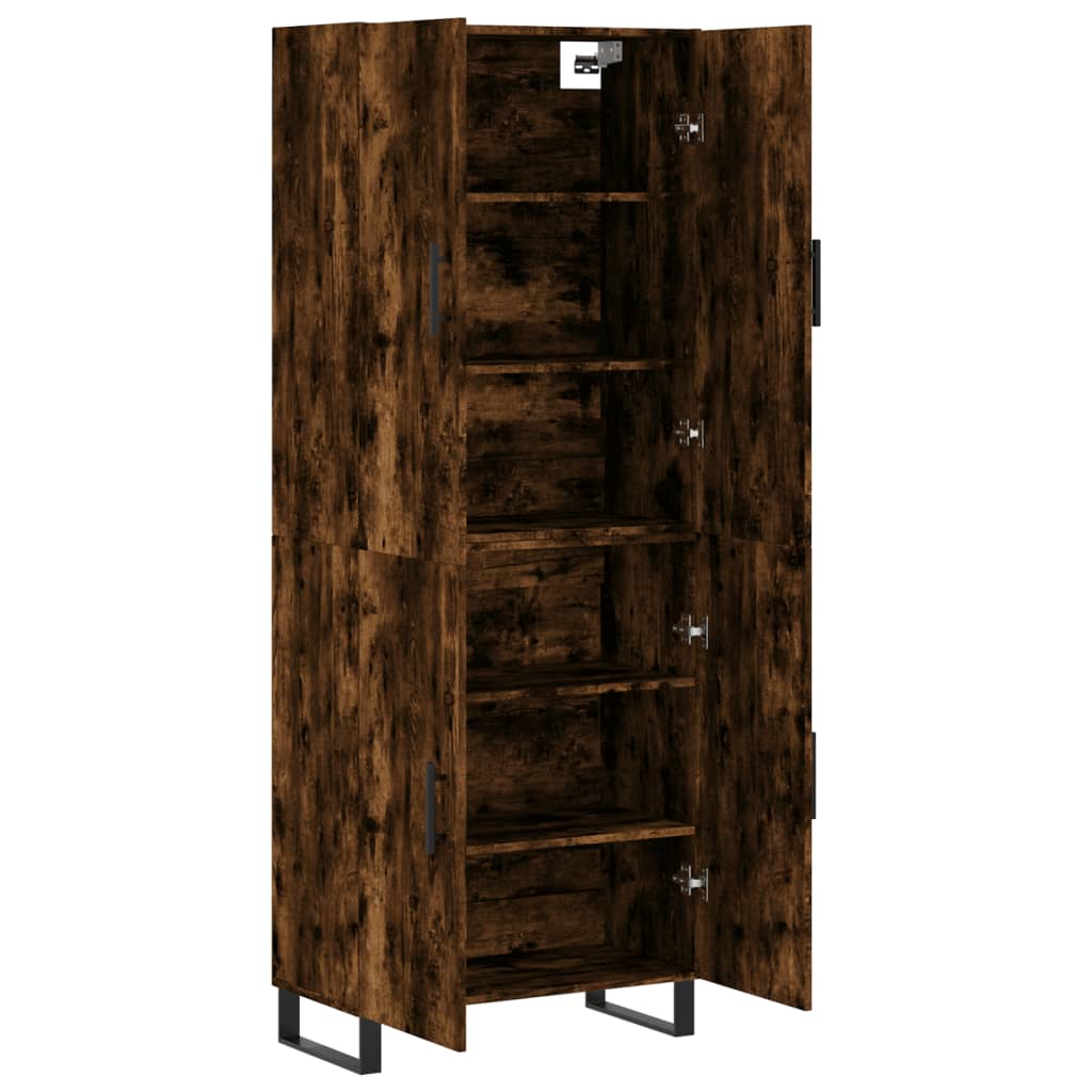 Highboard Smoked Oak 69.5x34x180 cm Engineered Wood
