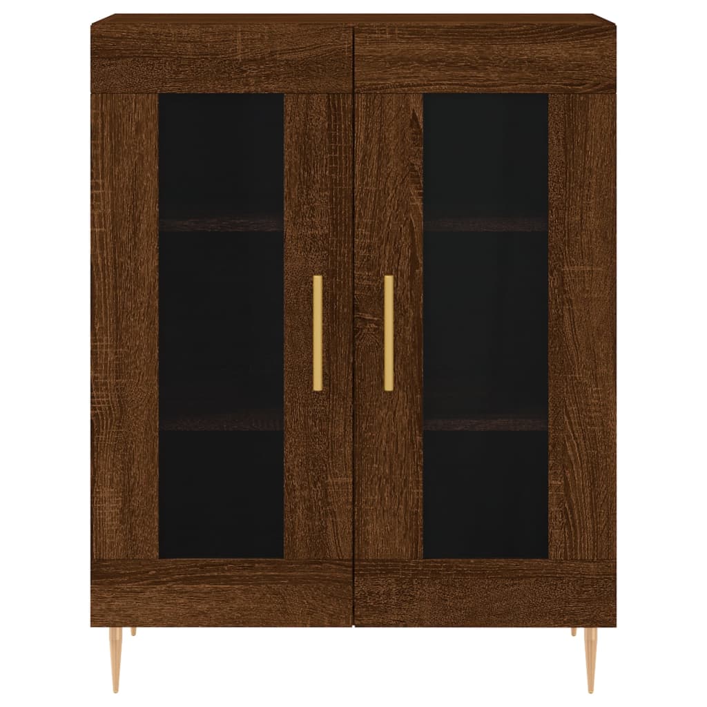 vidaXL Highboard Brown Oak 69.5x34x180 cm Engineered Wood