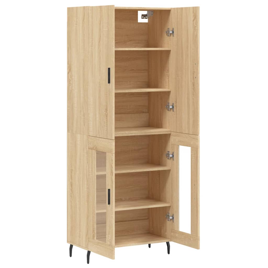 vidaXL Highboard Sonoma Oak 69.5x34x180 cm Engineered Wood