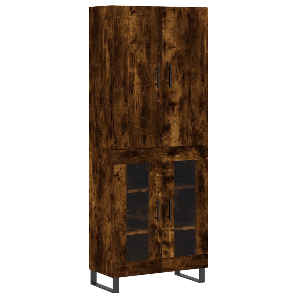 Highboard Smoked Oak 69,5x34x180 cm Engineered Wood