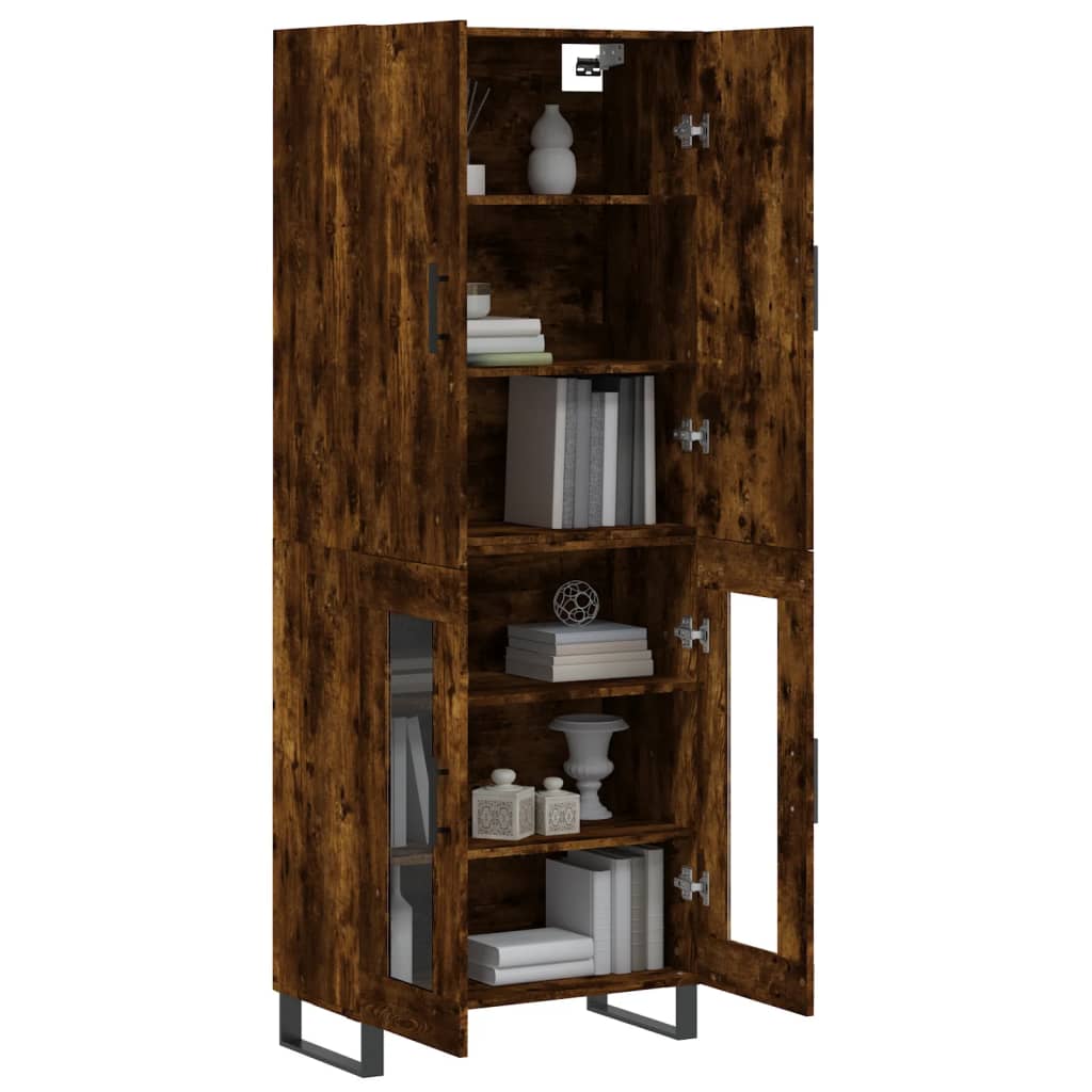 Highboard Smoked Oak 69,5x34x180 cm Engineered Wood