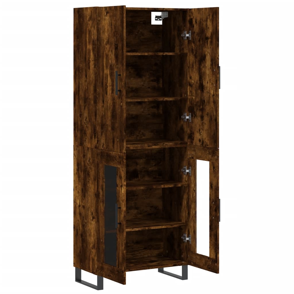 Highboard Smoked Oak 69,5x34x180 cm Engineered Wood