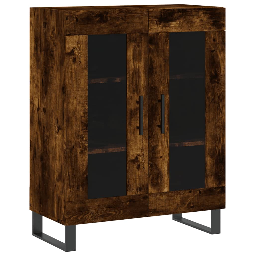 Highboard Smoked Oak 69,5x34x180 cm Engineered Wood