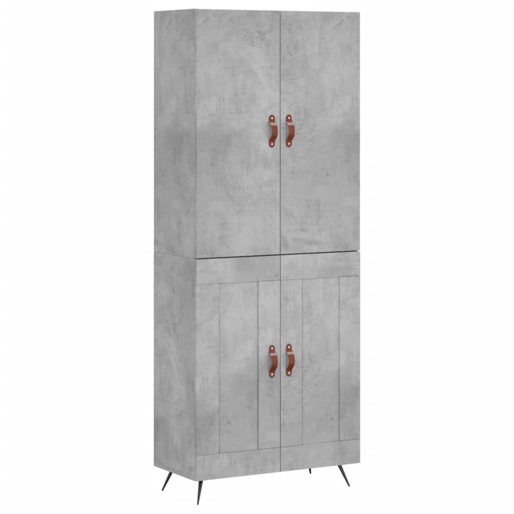 Highboard Concrete Grey 69,5x34x180 cm Engineered Wood