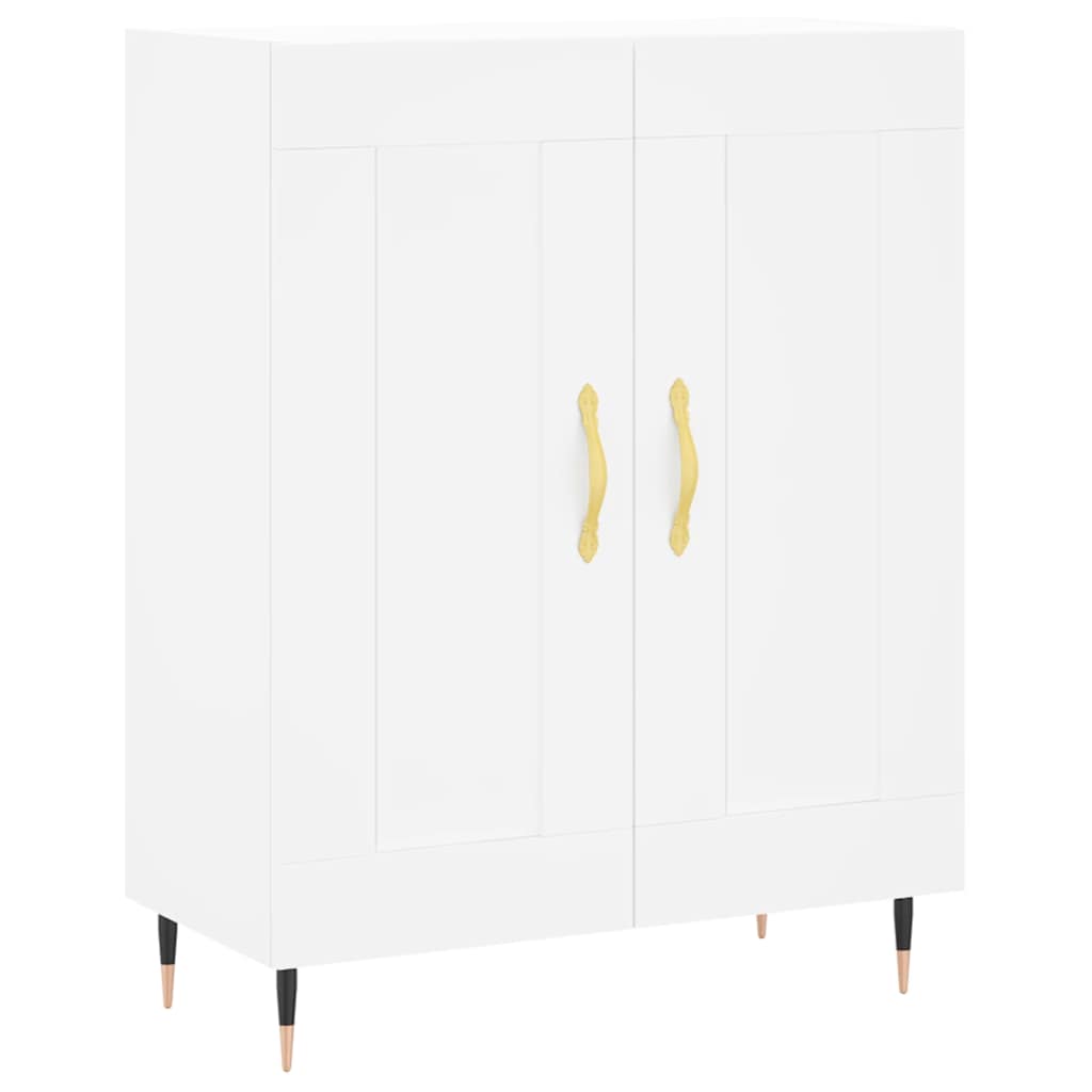Highboard White 69,5x34x180 cm Engineered Wood