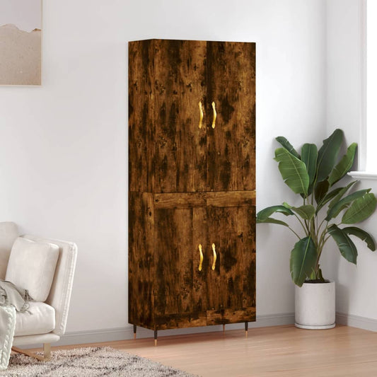 Highboard Smoked Oak 69,5x34x180 cm Engineered Wood