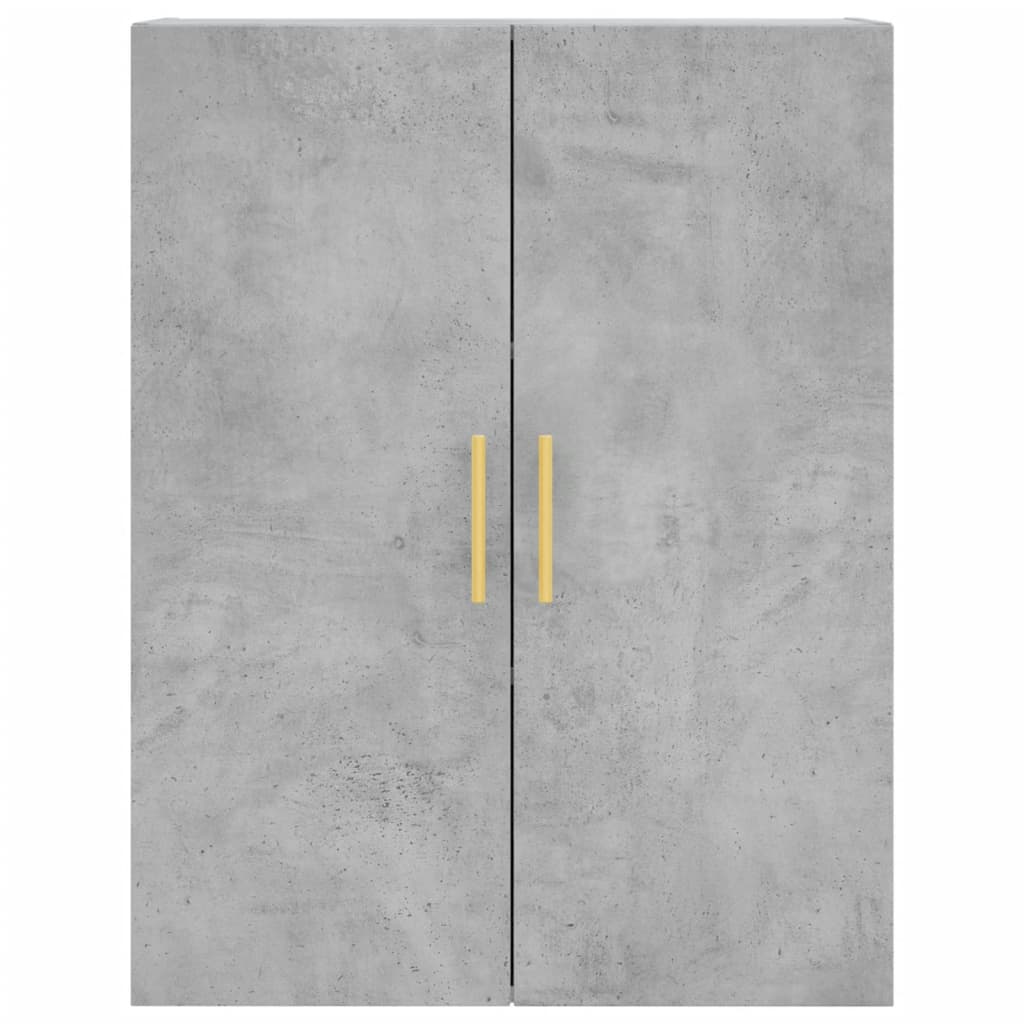 Highboard Concrete Grey 69.5x34x180 cm Engineered Wood