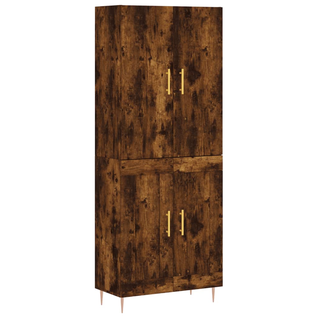 Highboard Smoked Oak 69,5x34x180 cm Engineered Wood