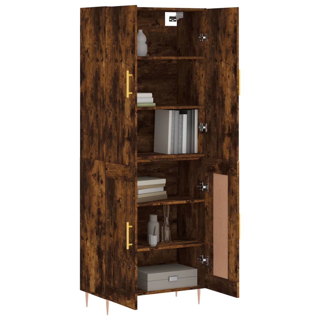 Highboard Smoked Oak 69,5x34x180 cm Engineered Wood